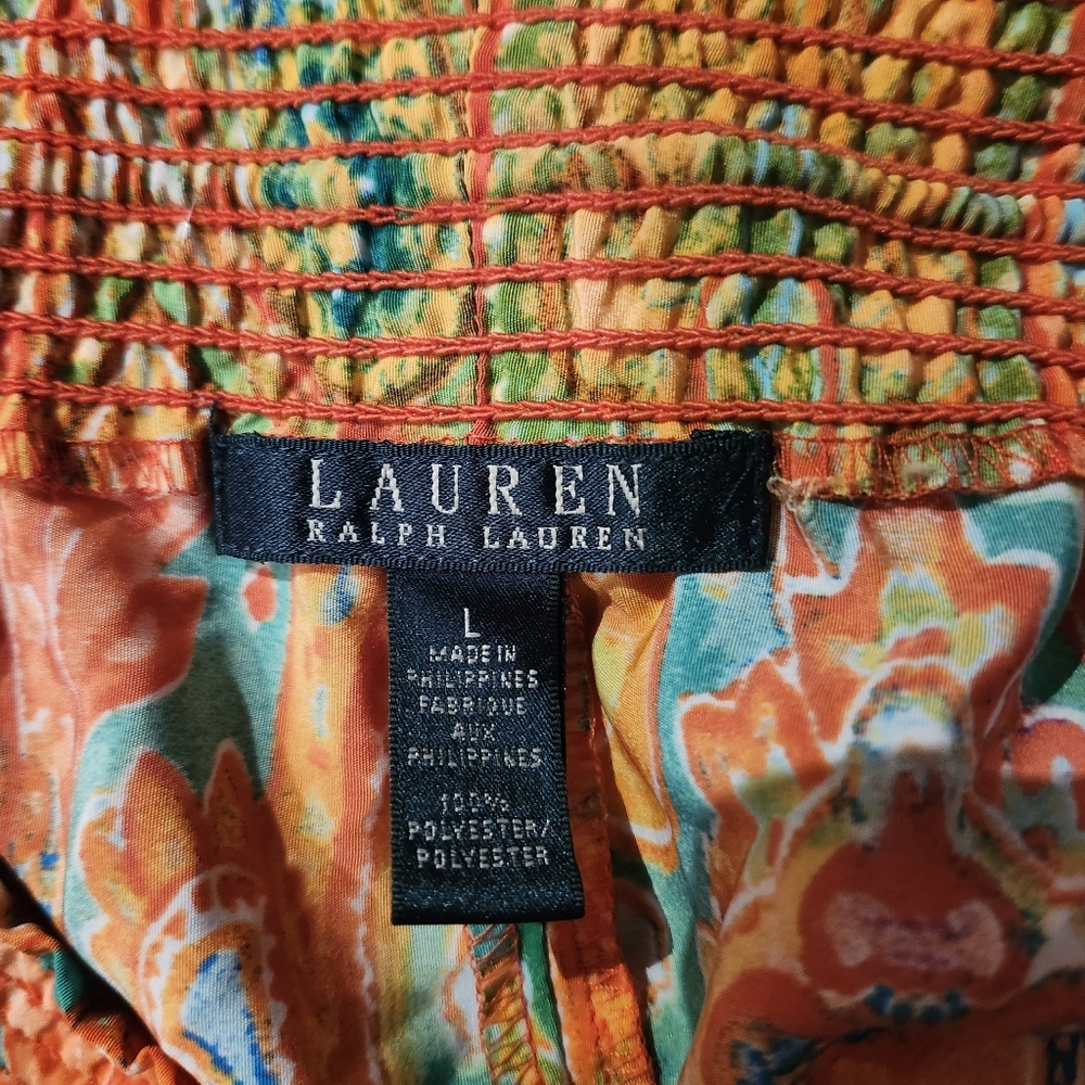 Ralph Lauren Colorful Paisley Wide-Leg Lounge Pants Size L - Picture 3 of 12